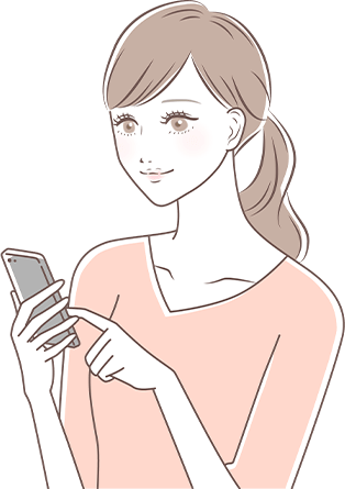 スマホを操作する女性
